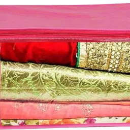 PRAHAN INTERNATIONAL High-Quality Trendy Saree Cover Storage Bag For Wardrobe Organizer Cotton Laundry Bag-23
