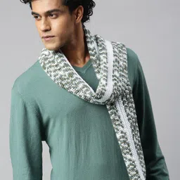Magic Needles Men Self Design Acrylic Scarf-image-43