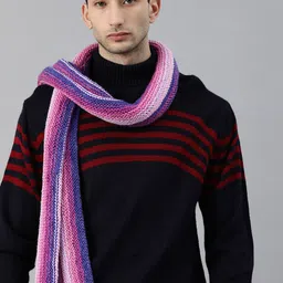 Magic Needles Men Self Design Acrylic Scarf-image-60