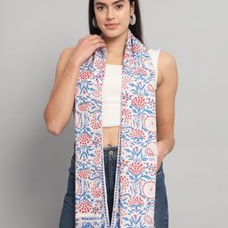 HANDICRAFT PALACE Floral Printed Cotton Scarf-7