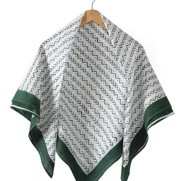 HANDICRAFT PALACE Geometric Printed Cotton Square Scarf-image-78