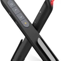 Jihaan Premium USB Wireless Remote Control Professional Laser Pointer Presenter Slide Changer Controller, Laser Presenter (Black) Presenter image 3