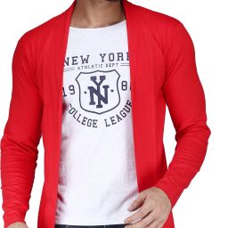 Men Jacket Style Full Sleeve Red Shrug-image-94