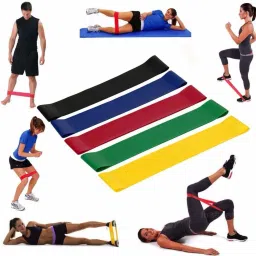fitronyx Resistance Loop/Exercise Bands for Home Fitness/Strength Training (Set of 5) Resistance Tube image 4