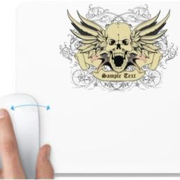 UDNAG White Mousepad 'Death | sample text' for Computer / PC / Laptop [230 x 200 x 5mm] Non Slip Base Mousepad-image-47