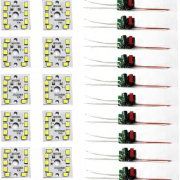 (20 Pieces) 10 Pcs 9 Watt MCPCB Led Light Cool White + 10 Pcs Universal Driver Electronic Components Electronic Hobby Kit-20