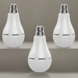 Inverter Bulb 9W LED 1200mAh battery 4 hrs emergency light Pack of 3 bulbME78 4 hrs Bulb Emergency Light-image-93