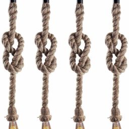 Vintage Jute Rope Hanging Lamp Ceiling LED Light 40 Watts for Home Decoration Ceiling Light Ceiling Lamp-image-69