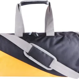 12 L Gym Duffel Bag - gym bag duffle bag dholki bag black/yellow - Black, Yellow-image-34