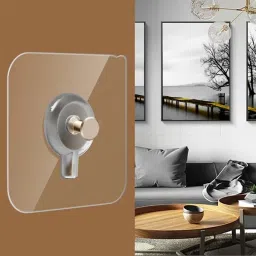 Self Adhesive Wall for Hanging Photo Frame , Home and Bathroom bear up to 8 kg Hook 6-picture-0
