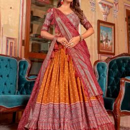 Printed Semi Stitched Lehenga Choli-picture-11