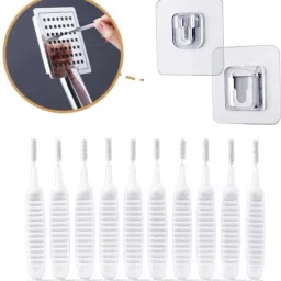 Shower Cleaning Brush with Transparent Self Adhesive Wall Sticker Hooks Handheld-image-18