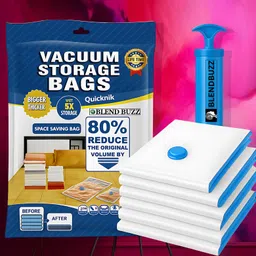 blend buzz Heavy Duty Vacuum 77 Seal Bags With Pump Moisture Proof Travel Storage Vacuum Bags-picture-45