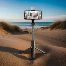 Clairbell WP1_R1S Bluetooth Selfie Sticks with Remote and Selfie Light Single Gimbal for Mobile-26