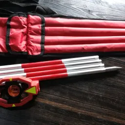 jafrisurvey Mini Prism with Folding Poles in 4 Parts (Constant+17.5) Solid Prism image 2