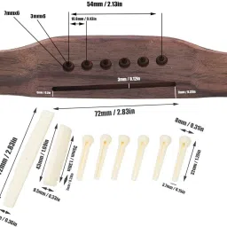 mocking bird Acoustic Replacement Guitar String Set with Saddle Set & Picks for Acoustic Guitar Guitar String image 4