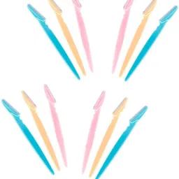 Set of 12 Pcs Eyebrow,Neck,Face,Upper Lips As Well As Unnecessary Hair Removal Elsewhere Shaping Trimmer Shaper Shaver Tools Disposable Razor, Men & Women-4