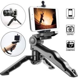 DHAN GRD Mobile Gun Holder with 2 in 1 Phone Holder Clip Lightweight Tripod Monopod, Monopod Kit, Tripod, Tripod Kit image 5