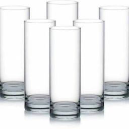 (Pack of 6) Transparent Long Glasses or Whiskey Glass Cup Tea Mojito Glass Set (290 ml) Glass Set Water/Juice Glass-image-98
