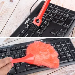HOMESTIC Computer Brush|Computer Keyboard Brush|Kitchen Duster|Pack of 3|Multicolor for Computers image 5