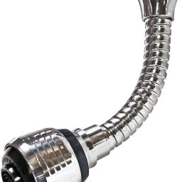 Stainless Steel Turbo Flex 360° Flexible Water Saving Nozzle Sprayer Extender 6 Inch Universal Cock Faucet Hose Sink Sprayer Extension Aerated Jet Stream For Easy Clean Sink, Bathroom, Rinsing, Fruits And Vegetables Faucet Nozzle-2