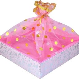 Gift Packing Basket | Colorful Net Covering Gift Basket Wooden Fruit & Vegetable Basket-image-14