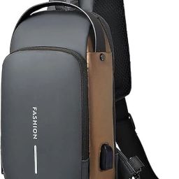 Grey, Gold Men & Women Sling Bag Sling Backpack Shoulder Crossbody Chest Bag for men women-image-49
