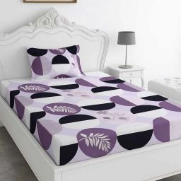250 TC Cotton Blend King Floral Flat Bedsheet-image-86