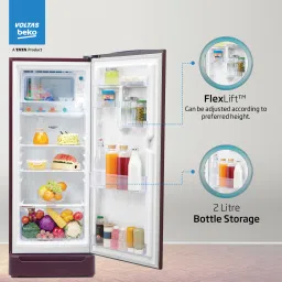 voltas beko 208 L Direct Cool Single Door 3 Star Refrigerator with Base Drawer image 3