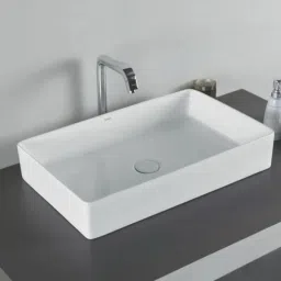 Big Size Imported Premium Ceramic Wash Basin(White) (24*13.5*5)(White) Table Top Basin-image-26