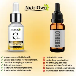 NutriOwn Vitamin C Serum for Radiant Skin & Hyper Pigmentation | Instantly Boosts Glow and Gradually Reduces Spots | Bright Complete Professional Vitamin C Booster image 5
