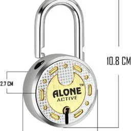 alone Active Round 65mm Lock for Home Gate Shop & Shutter, Double Locking 12 Keys Padlock image 2