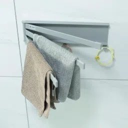 3 180 Degree Rotation Bars|Minimalist Bathroom Accessories| Grey Grey Towel Holder-1