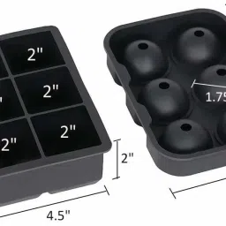 moldberry 6 Big Round & Square Ice cube tray Multicolor Silicone Ice Cube Tray image 4