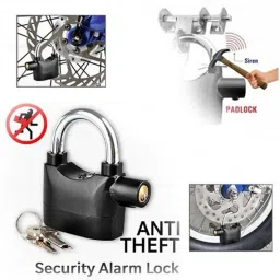 edtepy Alarm Security Lock with Motion Sensor and 3 Keys, Metallic Finish (Black) Door & Window Door Window Alarm image 4