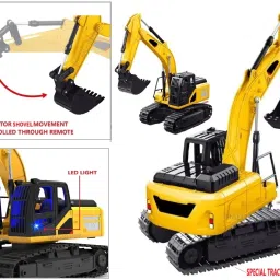 halo nation 6 Channel RC Excavator Rechargeable Truck With 360° Rotation & Moving Shovel image 2