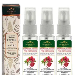 Menjewell Set Of 3 Raspberry Jasmine Pink Pepper Musk Eau De Parfum-21