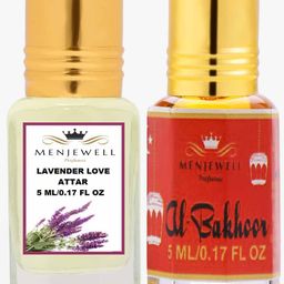 Menjewell Set Of 2 Lavender Love & AlBhakoor Attar Perfume-5