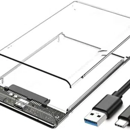 LINKKRAFT Enclosure Transparent Case, USB 3.0 to SATA Tool-Free External Hard Disk Case 2.5 inch Fast Transfer Speed Up to 5 Gbps & Up to 4TB Storage Capacity 2.5 SATA SSD HDD image 3