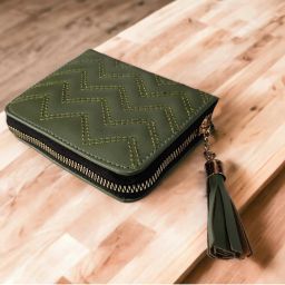 Women Trendy, Casual, Evening/Party Green Artificial Leather Wallet-image-26