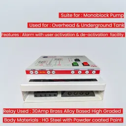 AdonElectronics Fully Automatic Water Level Controller for Monoblock Pump With Alarm - Load 3hp- Wired Sensor Security System image 2