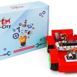 stemcity 4-Wheel DIY Obstacle Avoidance Robotic Car Kit |Smart Sensor Robot for Students image 5