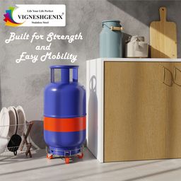 VIGNESHGENIX Gas Cylinder Utility Trolley Stainless Steel Kitchen Trolley-image-70