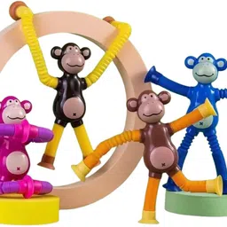 my baby love a perfect care 4 Set of Telescopic Suction Cup Monkey Toy, Pop Tubes Baby Toys-picture-25