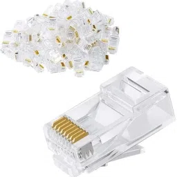 Di RJ45 Cat6 Pass-Through Connector RJ45 Ends (Pack of 50) Network Interface Card image 2