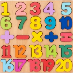 Wooden Number Puzzle Board kids | 2+ years-5