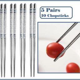 Cooking, Decorative, Eating, Training Stainless Steel Chinese, Japanese, Korean, Vietnamese Chopstick-image-71