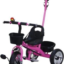 STEPUP GROW BABY TRICYCLE WITH BASKET AND PARENT HANDLE PINK COLOUR FOR KIDS [BB}PHC-077 Tricycle-2