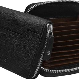 Men & Women Casual, Ethnic, Evening/Party, Formal, Travel, Trendy, Casual Black Genuine Leather RFIDCard Holder-image-36