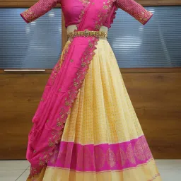 Self Design Semi Stitched Lehenga Choli-image-92